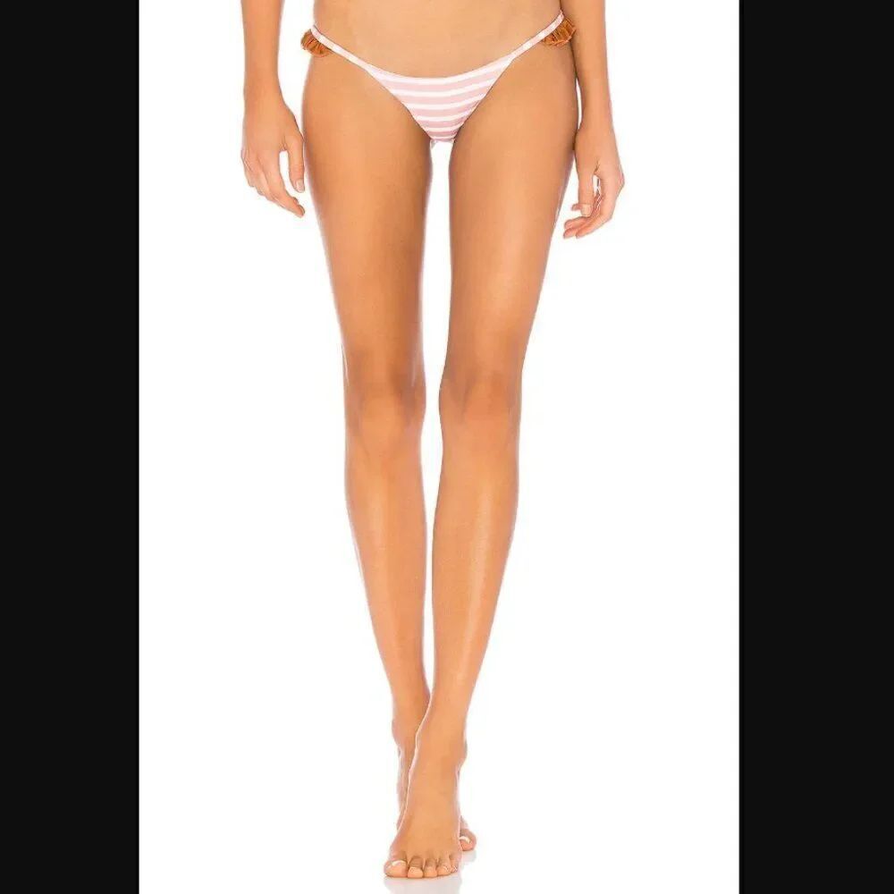 NWT Revolve x Same The Pin Up Bottom in Pink Stripe & Rust
